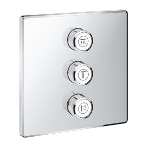 BATERIA PODTYNKOWA SMART CONTROL 3 WYJŚCIA GROHE ROZETA KWADRAT TERMOSTAT