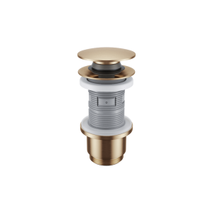 KOREK UMYWALKOWO - BIDETOWY CLICK-CLAK MIEDŹ SZCZOTKOWANA EXCELLENT