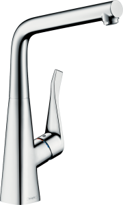 Hansgrohe Metris M71 Jednouchwytowa bateria kuchenna 320, do instalacji pod oknem, 1jet Metris M71 Chrom