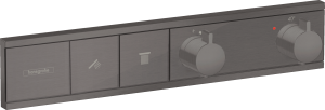 Hansgrohe RainSelect Bateria termostatyczna do 2 odbiorników, montaż podtynkowy, element zewnętrzny RainSelect Czarny Chrom Szczotkowany