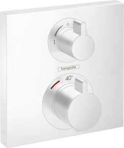 Hansgrohe Ecostat Square Bateria termostatyczna do 2 odbiorników, montaż podtynkowy, element zewnętrzny Ecostat Square Biały Matowy