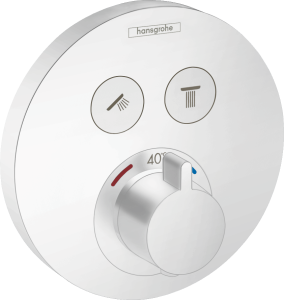 Hansgrohe ShowerSelect S Bateria termostatyczna do 2 odbiorników, montaż podtynkowy, element zewnętrzny ShowerSelect S Biały Matowy