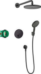 Hansgrohe Raindance S System prysznicowy 240 1 jet PowderRain z ShowerSelect S Raindance S Czarny Matowy