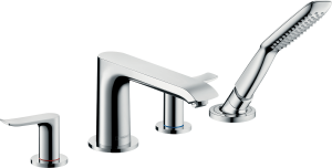 Hansgrohe Metris 4-otworowa bateria na brzeg wanny, element zewnętrzny Metris Chrom
