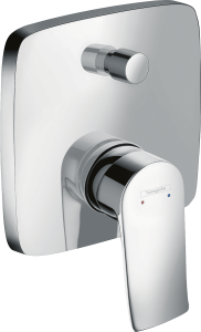 Hansgrohe Metris Jednouchwytowa bateria wannowa, montaż podtynkowy, element zewnętrzny Metris Chrom