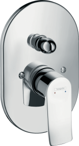 Hansgrohe Metris Jednouchwytowa bateria wannowa, montaż podtynkowy, element zewnętrzny Metris Chrom