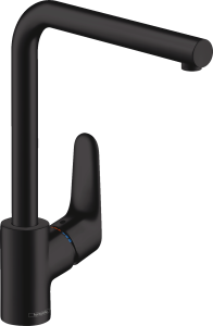 Hansgrohe Focus M41 Jednouchwytowa bateria kuchenna 280, 1jet Focus M41 Czarny Matowy