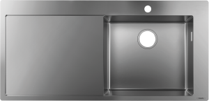 Hansgrohe S71 S715-F450 Zlewozmywak nablatowy 450 z ociekaczem S71 Stal Szlachetna