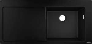 Hansgrohe S51 S514-F450 Zlewozmywak nablatowy 450 z ociekaczem S51 Grafitowa Czerń