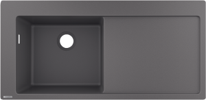 Hansgrohe S51 S5110-F450 Zlewozmywak nablatowy 450 z ociekaczem z prawej S51 Kamienna Szarość