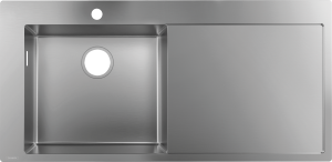 Hansgrohe S71 S716-F450 Zlewozmywak nablatowy 450 z ociekaczem z prawej S71 Stal Szlachetna