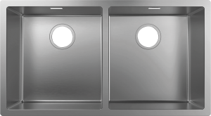 Hansgrohe S71 S719-U765 Zlewozmywak podblatowy 370/370 S71 Stal Szlachetna