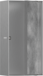 Hansgrohe XtraStoris Rock Wnęka ścienna z drzwiami do wyłożenia płytkami 300/150/100 XtraStoris Rock Stal Szlachetna Szczotkowana