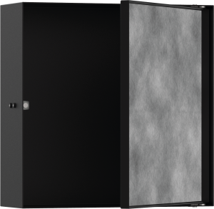 Hansgrohe XtraStoris Rock Wnęka ścienna z drzwiami do wyłożenia płytkami 300/300/100 XtraStoris Rock Czarny Matowy
