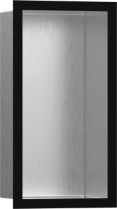 Hansgrohe XtraStoris Individual Wnęka ścienna stal szlachetna szczotkowanaz ozdobną ramą 300/150/100 XtraStoris Individual Czarny Matowy