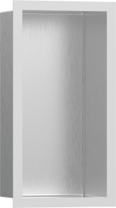 Hansgrohe XtraStoris Individual Wnęka ścienna stal szlachetna szczotkowanaz ozdobną ramą 300/150/100 XtraStoris Individual Biały Matowy