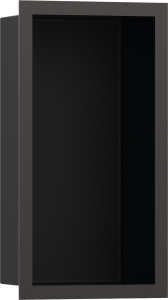 Hansgrohe XtraStoris Individual Wnęka ścienna czarny matowy z ozdobną ramą 300/150/100 XtraStoris Individual Czarny Chrom Szczotkowany