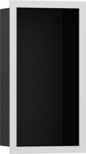 Hansgrohe XtraStoris Individual Wnęka ścienna czarny matowy z ozdobną ramą 300/150/100 XtraStoris Individual Biały Matowy