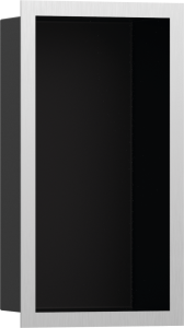 Hansgrohe XtraStoris Individual Wnęka ścienna czarny matowy z ozdobną ramą 300/150/100 XtraStoris Individual Stal Szlachetna Szczotkowana