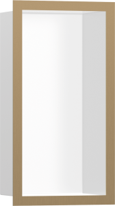 Hansgrohe XtraStoris Individual Wnęka ścienna biały matowy z ozdobną ramą 300/150/100 XtraStoris Individual Brąz Szczotkowany