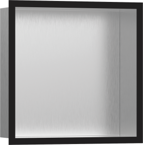 Hansgrohe XtraStoris Individual Wnęka ścienna stal szlachetna szczotkowana z ozdobną ramą 300/300/100 XtraStoris Individual Czarny Matowy