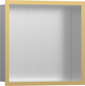 Hansgrohe XtraStoris Individual Wnęka ścienna stal szlachetna szczotkowana z ozdobną ramą 300/300/100 XtraStoris Individual Złoty Optyczny Polerowany
