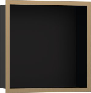 Hansgrohe XtraStoris Individual Wnęka ścienna czarny matowy z ozdobną ramą 300/300/100 XtraStoris Individual Brąz Szczotkowany