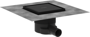 Hansgrohe RainDrain Brilliance Kompletny zestaw 150/150 odpływu punktowego z możliwością wyłożenia płytkami RainDrain Brilliance Czarny Matowy