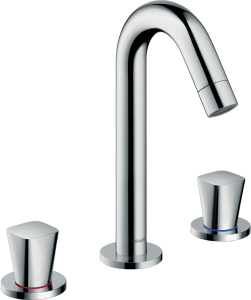 Hansgrohe Bateria umywalkowa Logis 3-otworowa 150 z kompletem odpływowym