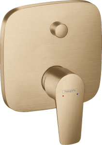 Hansgrohe Talis E Jednouchwytowa bateria wannowa, zintegrowany systemem zabezpieczający zgodnie z EN1717, montaż podtynkowy, element zewnętrzny Talis E Brąz Szczotkowany