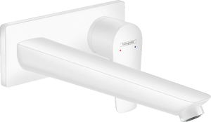 Hansgrohe Talis E Jednouchwytowa bateria umywalkowa montaż ścienny podtynkowy, wylewka 22,5 cm, element zewnętrzny Talis E Biały Matowy