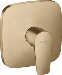 Hansgrohe Talis E Jednouchwytowa bateria prysznicowa, montaż podtynkowy, element zewnętrzny Talis E Brąz Szczotkowany