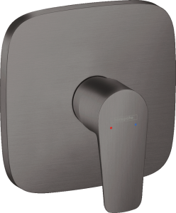 Hansgrohe Talis E Jednouchwytowa bateria prysznicowa, montaż podtynkowy, element zewnętrzny Talis E Czarny Chrom Szczotkowany