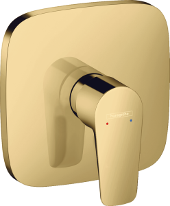 Hansgrohe Talis E Jednouchwytowa bateria prysznicowa, montaż podtynkowy, element zewnętrzny Talis E Złoty Optyczny Polerowany