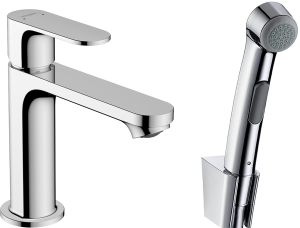 Hansgrohe Rebris S Jednouchwytowa bateria umywalkowa 110 z główką Bidette i wężem 160 cm bez kompletu odpływowego Rebris S Chrom