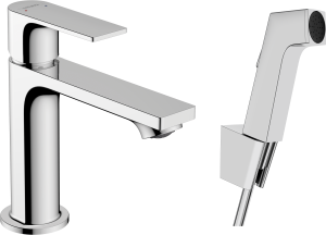 Hansgrohe Rebris E Jednouchwytowa bateria umywalkowa 110 z główką Bidette i wężem 160 cm bez kompletu odpływowego Rebris E Chrom