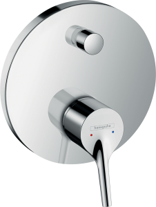 Hansgrohe Talis S Jednouchwytowa bateria wannowa, zintegrowany systemem zabezpieczający zgodnie z EN1717, montaż podtynkowy, element zewnętrzny Talis S Chrom