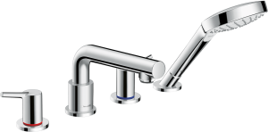 Hansgrohe Talis S 4-otworowa bateria na brzeg wanny, element zewnętrzny Talis S Chrom