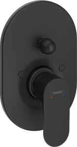 Hansgrohe Rebris S Jednouchwytowa bateria wannowa, montaż podtynkowy, element zewnętrzny Rebris S Czarny Matowy