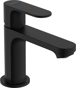 Hansgrohe Rebris S Bateria bez mieszacza 80 z uchwytem dźwigniowym do wody zimnej lub zmieszanej bez kompletu odpływowego Rebris S Czarny Matowy