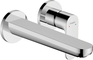 Hansgrohe Rebris S Jednouchwytowa bateria umywalkowa montaż ścienny podtynkowy z wylewką 20 cm Rebris S Chrom