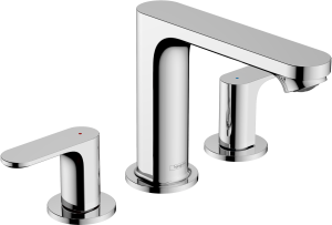 Hansgrohe Rebris S 3-otworowa bateria umywalkowa 110 z kompletem odpływowym Rebris S Chrom