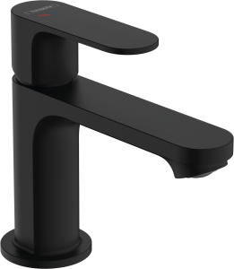 Hansgrohe Rebris S Jednouchwytowa bateria umywalkowa 80 CoolStart z metalowym kompletem odpływowym Rebris S Czarny Matowy