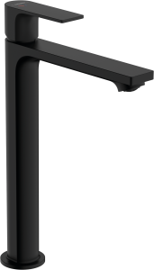 Hansgrohe Rebris E Jednouchwytowa bateria umywalkowa 240 CoolStart  EcoSmart+ do mis umywalkowych z kompletem odpływowym Rebris E Czarny Matowy