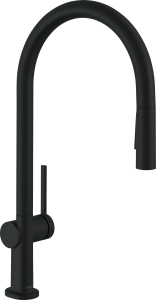 Hansgrohe Talis M54 Jednouchwytowa bateria kuchenna 210, wyciągana wylewka, 2jet Talis M54 Czarny Matowy