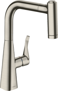 Hansgrohe Metris M71 Jednouchwytowa bateria kuchenna 220, wyciągana wylewka, 2jet, sBox Metris M71 Stal Szlachetna Finish