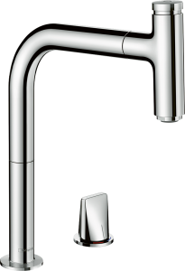 Hansgrohe Metris Select M71 2-otworowa jednouchwytowa bateria kuchenna 200 z wyciąganą wylewką, 1jet, sBox Metris Select M71 Chrom