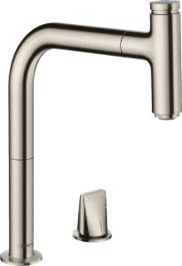 Hansgrohe Metris Select M71 2-otworowa jednouchwytowa bateria kuchenna 200 z wyciąganą wylewką, 1jet, sBox Metris Select M71 Stal Szlachetna Finish