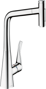 Hansgrohe Metris Select M71 Jednouchwytowa bateria kuchenna 320, wyciągana wylewka, 2jet, sBox Metris Select M71 Chrom