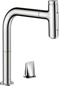 Hansgrohe Metris Select M71 2-otworowa jednouchwytowa bateria kuchenna 200, wyciągana wylewka, 2jet, sBox Metris Select M71 Chrom